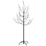 Albero di Ciliegio con 84 LED Bianco Caldo 120 cm