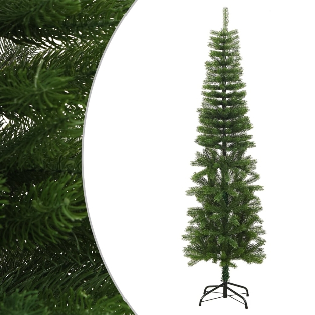 Albero di Natale Artificiale Sottile con Base 180 cm PE