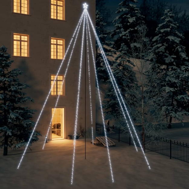 Luci Albero di Natale Interni Esterni 1300LED Bianco Freddo 8 m