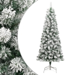 Albero Natale Artificiale Incernierato con Neve Fioccata 210 cm