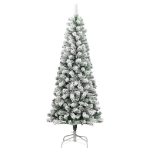 Albero Natale Artificiale Incernierato con Neve Fioccata 210 cm