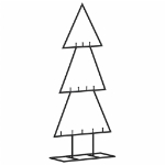 Albero di Natale Decorativo in Metallo Nero 60 cm