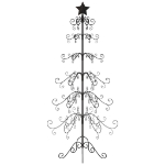 Albero di Natale Decorativo in Metallo Nero 180 cm