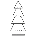 Albero di Natale Decorativo in Metallo Nero 125 cm