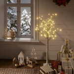 Albero Natale 120 LED 1,2 m Salice Bianco Caldo Interno Esterno