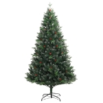 Albero Natale Artificiale Incernierato con Bacche Rosse 150 cm