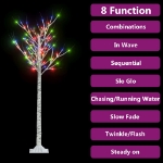 Albero Natale 140 LED 1,5 m Salice Colorato Interno Esterno