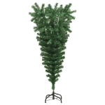 Albero di Natale Artificiale Capovolto con Supporto Verde 120 cm PVC