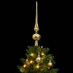 Albero Natale Incernierato con 150 LED e Palline 150 cm