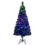 Albero di Natale con Supporto Verde 240 cm in Fibra Ottica