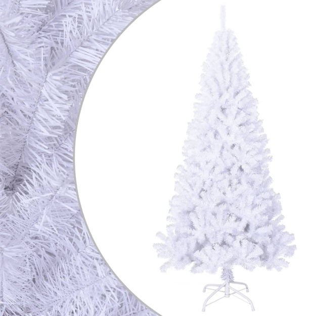 Albero di Natale Artificiale con Rami Spessi Bianco 180 cm PVC