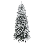 Albero di Natale Artificiale con 150 LED e Neve Fioccata 150 cm