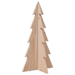 Albero di Natale Decorativo in Legno 59,5cm Legno Massello Pino