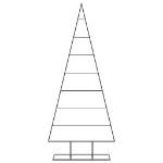 Albero di Natale Decorativo in Metallo Nero 150 cm