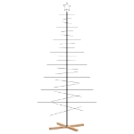 Albero di Natale in Metallo con Base in Legno Nero 210 cm