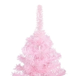 Albero di Natale Preilluminato con Palline Rosa 150 cm PVC