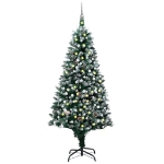 Albero di Natale Preilluminato con Palline e Pigne 240 cm