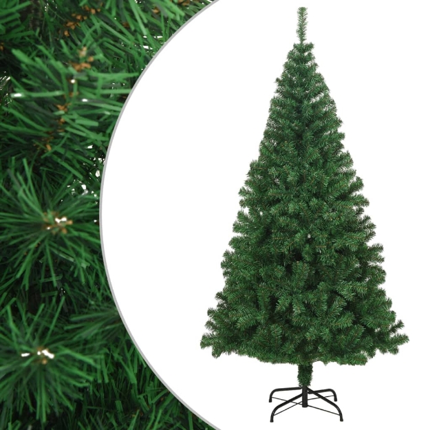 Albero di Natale Artificiale con Rami Spessi Verde 210 cm PVC