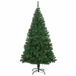 Albero di Natale Artificiale con Rami Spessi Verde 210 cm PVC