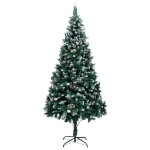 Albero di Natale Artificiale con Pigne e Neve Bianca 210 cm