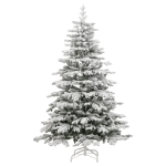 Albero Natale Artificiale Incernierato con Neve Fioccata 180 cm