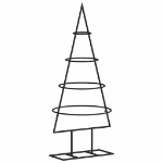 Albero di Natale Decorativo in Metallo Nero 60 cm