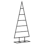 Albero di Natale Decorativo in Metallo Nero 90 cm