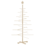 Albero di Natale Decorativo in Legno 150 cm Legno Massello Pino