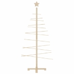 Albero di Natale Decorativo in Legno 150 cm Legno Massello Pino