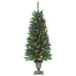 Alberi di Natale Artificiali 2 pz con 100 LED Verde 120 cm