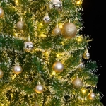 Albero di Natale Artificiale con 300 LED Palline e Neve 240 cm