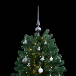 Albero Natale Incernierato con 300 LED e Palline 240 cm