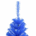 Albero di Natale Artificiale Sottile con Base Blu 150 cm PVC