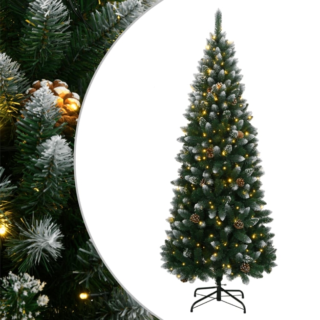 Albero di Natale Artificiale con 150 LED 120 cm