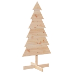 Albero di Natale Decorativo in Legno 120 cm Legno Massello Pino