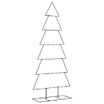 Albero di Natale Decorativo in Metallo Nero 180 cm