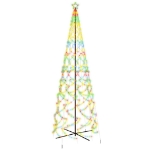 Albero di Natale a Cono Colorato 1400 LED 160x500 cm