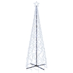 Albero di Natale a Cono Bianco Freddo 500 LED 100x300 cm