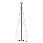 Albero di Natale a Cono Bianco Freddo 500 LED 100x300 cm