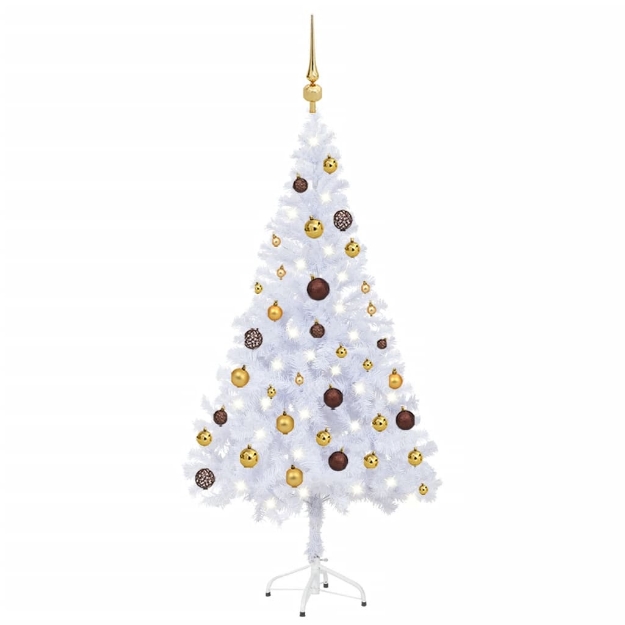 Albero di Natale Preilluminato con Palline 120 cm 230 Rami