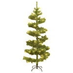 Albero di Natale Preilluminato con Vaso Verde 150 cm in PVC