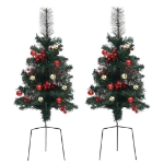 Alberi di Natale Artificiali per Viali 2 pz 76 cm in PVC