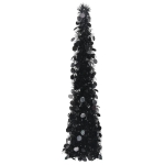 Albero di Natale Artificiale Apribile Nero 120 cm PET