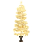 Albero di Natale Preilluminato con Vaso Bianco 120 cm in PVC