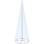 Albero di Natale a Cono Bianco Freddo 732 LED 160x500 cm