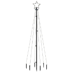 Albero di Natale con Puntale Bianco Caldo 108 LED 180 cm