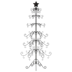 Albero di Natale Decorativo in Metallo Nero 215 cm