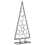 Albero di Natale Decorativo in Metallo Nero 125 cm