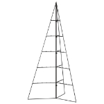 Albero di Natale Decorativo in Metallo Nero 100 cm