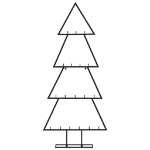 Albero di Natale Decorativo in Metallo Nero 90 cm